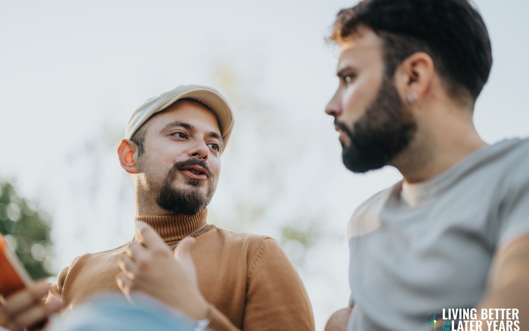 Two men chatting with each other